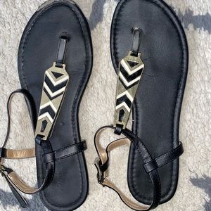 Black Charlotte Russe Detailed Sandals